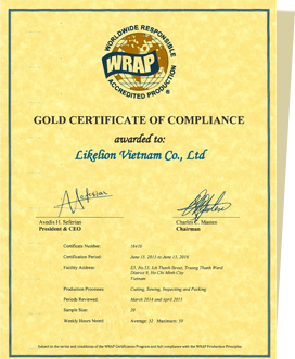 wrap certificate